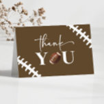 Football Oh Boy Brown Wit Baby shower Bedankkaart<br><div class="desc">Dit is een Football Oh Boy Brown Wit Baby shower Bedankt Card!</div>