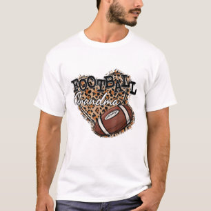 Football oma Leopard Heart Moederdag T-shirt