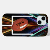 Football on a Stylish Gold background Personalize Case-Mate iPhone Case (Achterkant (horizontaal))