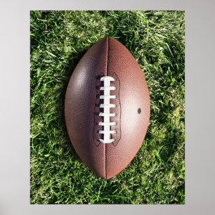 Football on Grass Poster