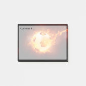 Football onder vuur, bal, voetbal post-it® notes (Voorkant)