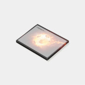 Football onder vuur, bal, voetbal post-it® notes (Schuin)