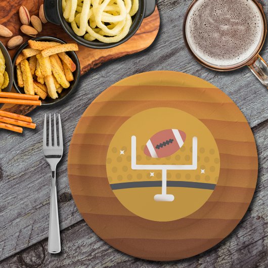 Football onopvallende game dag papieren bordje