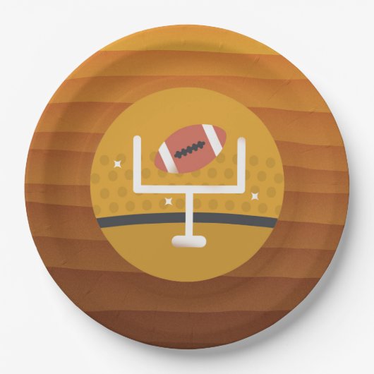 Football onopvallende game dag papieren bordje (Voorkant)