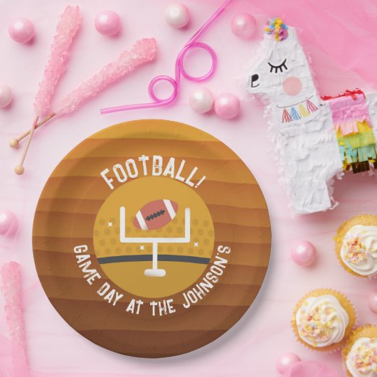 Football onopvallende game dag papieren bordje (Feest)