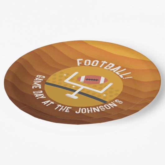 Football onopvallende game dag papieren bordje (Gekanteld)