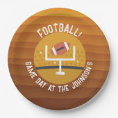 Football onopvallende game dag papieren bordje (Voorkant)