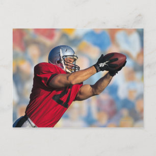 Football ontvanger vangbal briefkaart