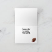 Football ontwerp geboorte Wenskaart Kaart (Binnen)