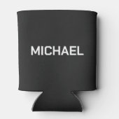 Football ontwerp op kleurrijke retro achtergrond blikjeskoeler (Achterkant)