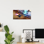 Football-oorlog rond Rocket League Sand Dune Poster (Thuiskantoor)