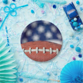 Football op de vlag papieren bordje (Feest)