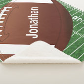 Football op Football Field Design Sherpa Blanket Sherpa Deken (3/4)