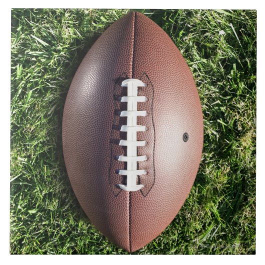Football op gras tegeltje (Voorkant)