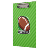 Football op groene strepen klembord (Links)