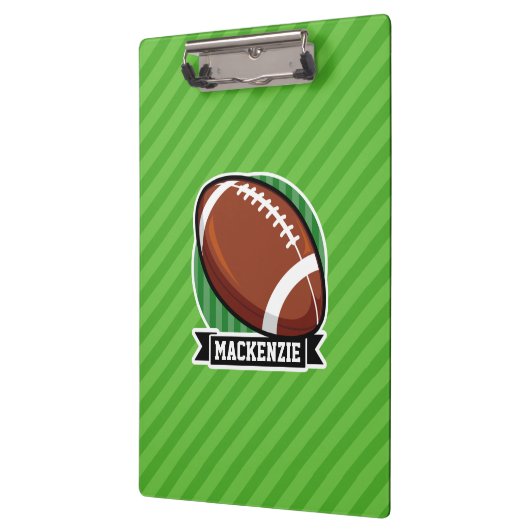 Football op groene strepen klembord (Links)