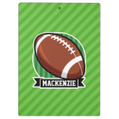 Football op groene strepen klembord (Achterkant)