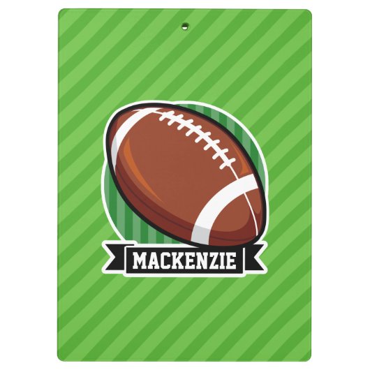 Football op groene strepen klembord (Achterkant)