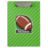 Football op groene strepen klembord (Voorkant)