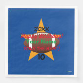 Football op maat gesneden vogeldagpapier Napkin HA Servet (Voorkant)