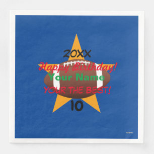 Football op maat gesneden vogeldagpapier Napkin HA Servet