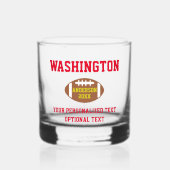 Football op maat whisky glas (Voorkant)