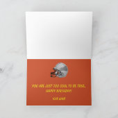 Football op vuur  Verjaardag Kaart (Binnen)