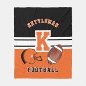 Football 🏈 Oranje sportbrief Fleece Deken (Voorkant)