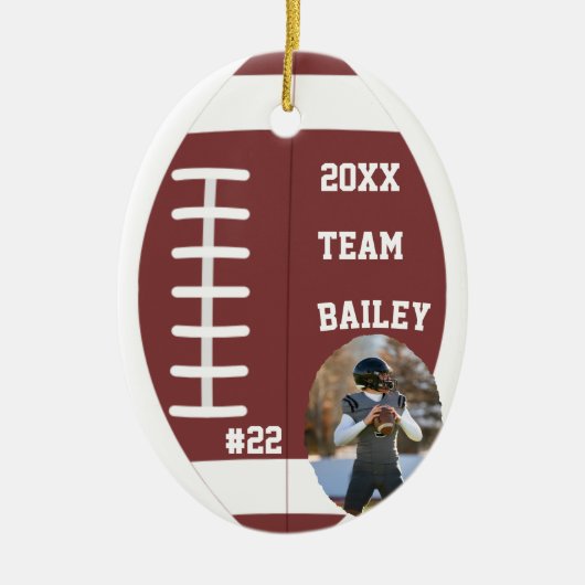 Football Ornament Sports Team Boys Athletics Rugby (Voorkant)