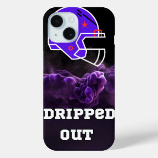 Football paarse rook iPhone 15 case