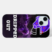 Football paarse rook Case-Mate iPhone case (Achterkant (horizontaal))