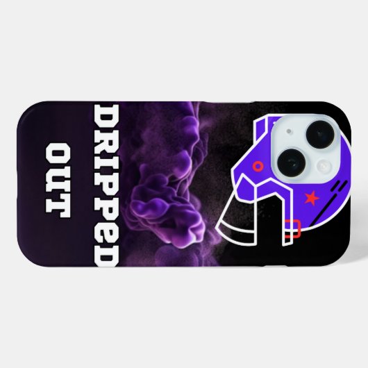 Football paarse rook Case-Mate iPhone case (Achterkant (horizontaal))