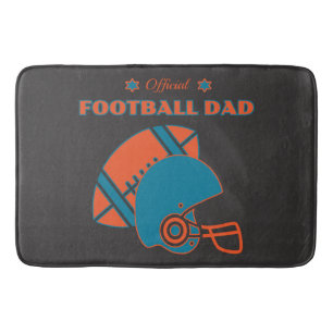 Football pap houdt van oranje blauw vintage badmat