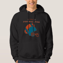 Football pap houdt van oranje blauw vintage