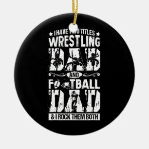 Football pap ik heb twee titels. keramisch ornament