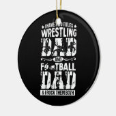 Football pap ik heb twee titels. keramisch ornament (Links)