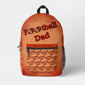 Football Papa Gepersonaliseerd Bedrukte Rugzak (Voorkant)