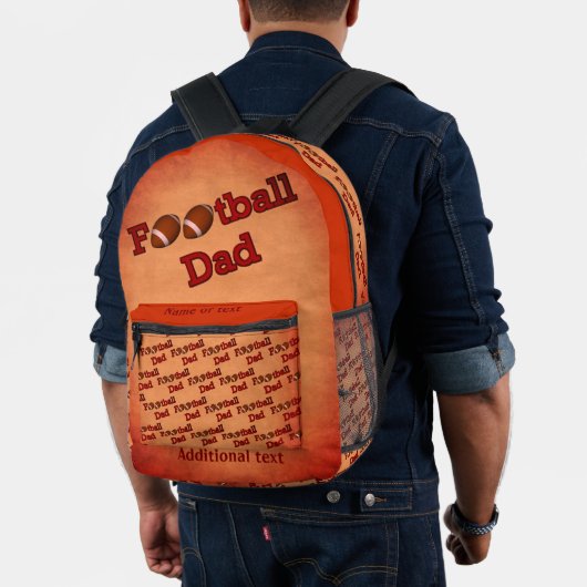 Football Papa Gepersonaliseerd Bedrukte Rugzak (Insitu (model))