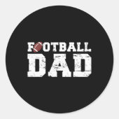 Football Papa Graphic Proud Football Pap Ronde Sticker (Voorkant)