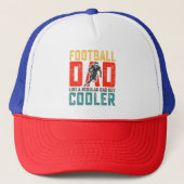 Football Papa Retro Tekst Ontwerp Trucker Pet (Voorkant)