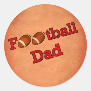 Football papa ronde sticker