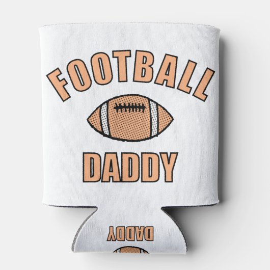 Football papa tekening en tekst blikjeskoeler (Achterkant)