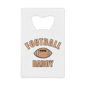 Football papa tekening en tekst creditkaart flessenopener (Voorkant)