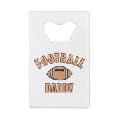 Football papa tekening en tekst creditkaart flessenopener (Achterkant)