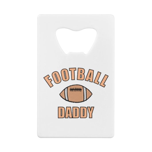 Football papa tekening en tekst creditkaart flessenopener (Achterkant)
