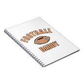 Football papa tekening en tekst notitieboek (Rechterzijde)