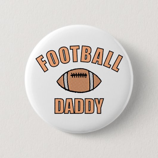 Football papa tekening en tekst ronde button 5,7 cm (Voorkant)