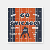 Football Papier van de familie Napkin Servet (Voorkant)