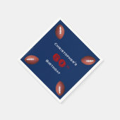 Football Papieren servetten, 60ste verjaardagsfees Servetten (Hoek)