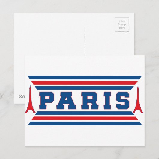 Football Parijs Briefkaart (Voorkant / Achterkant)